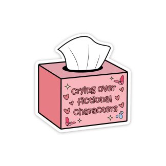 Crying Over Fictional Characters Vinyl Sticker